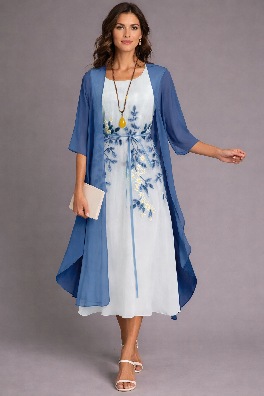 Completo Chiffon Fantasia Floreale