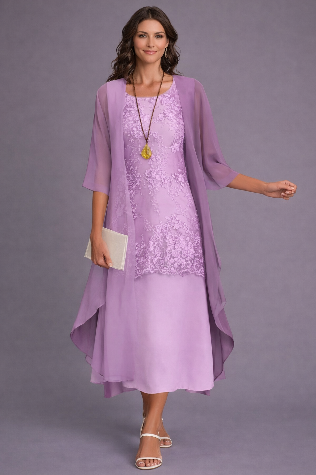 Completo Chiffon Fantasia Floreale