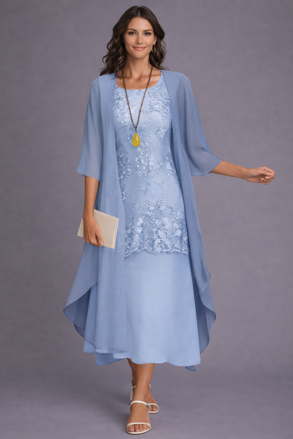 Completo Chiffon Fantasia Floreale